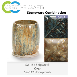 Shipwreck SW154 Over Honeycomb SW117 Stoneware Combination
